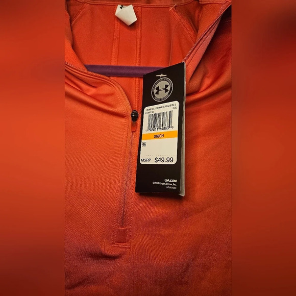 Under Armour Red athletic half zip jacket. Size small NWT - Picture 4 of 5